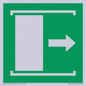 E033 safe condition door slides right to open